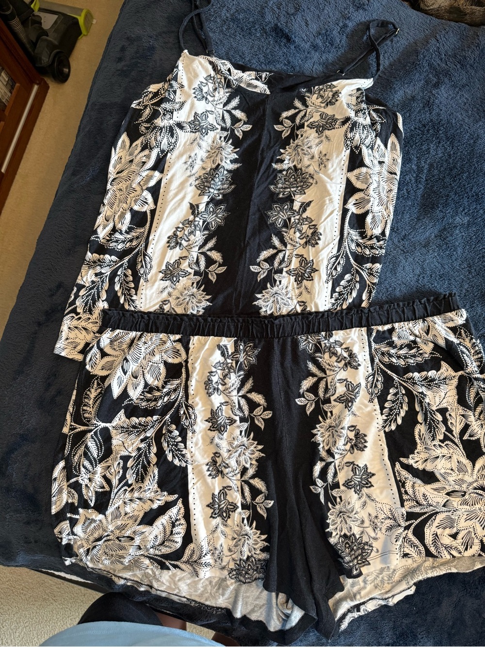 Soma Black & White Floral PJ Set